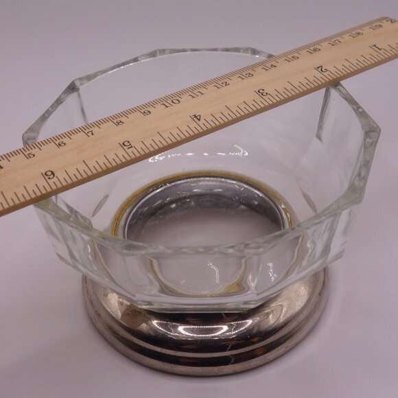 Two(2) Glass Bowls with Metal Base - Picture 8 of 16